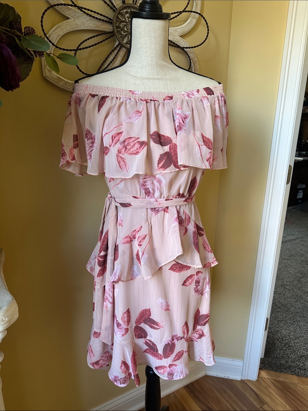 Collective Concepts Light Blush Elastic Waist Skirt